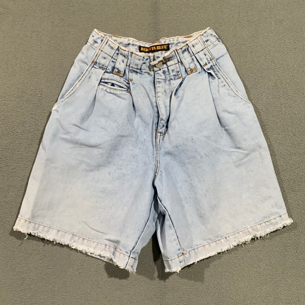 Dakota Blue 90s Light Acid Wash Long Denim Shorts Women's Size‎ 5 VTG Hong Kong